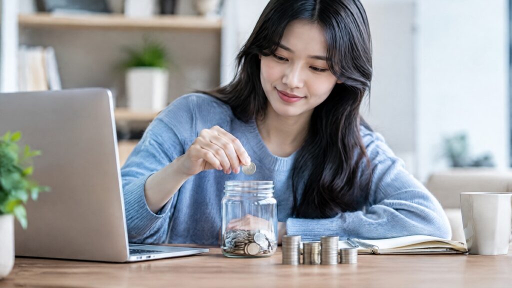 적금 주제를 설명하는 연출 장면