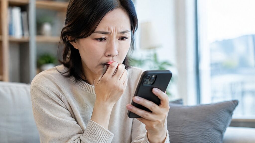 보이스피싱 주제를 설명하는 연출 장면