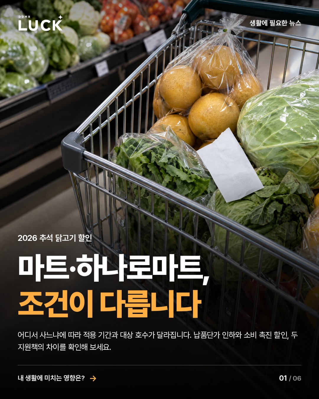 마트·하나로마트, 조건이 다릅니다. 어디서 사느냐에 따라 적용 기간과 대상 호수가 달라집니다. 납품단가 인하와 소비 촉진 할인, 두 지원책의 차이를 확인해 보세요.