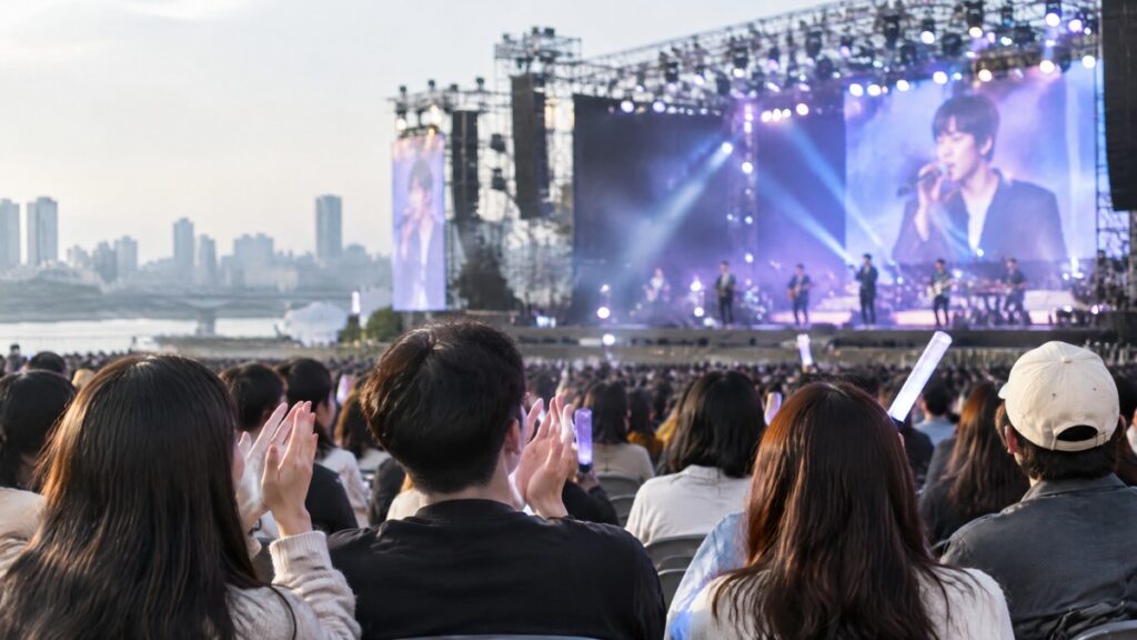 콘서트 주제를 설명하는 연출 장면