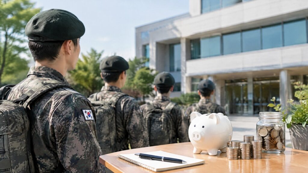 국민연금 주제를 설명하는 연출 장면
