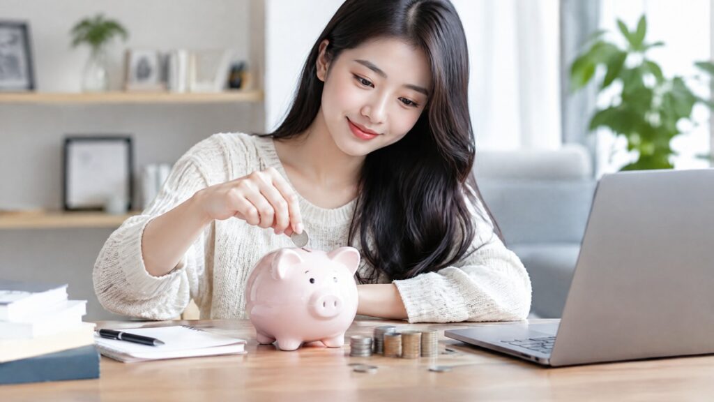 적금 주제를 설명하는 연출 장면