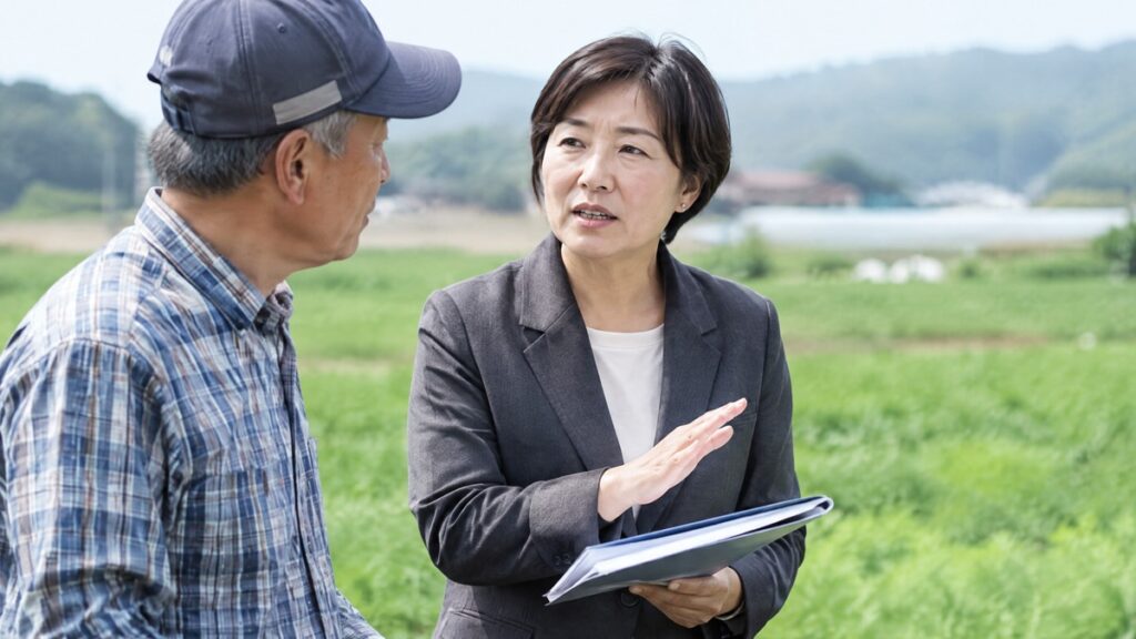 장관 주제를 설명하는 연출 장면