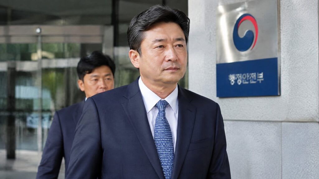 장관 주제를 설명하는 연출 장면