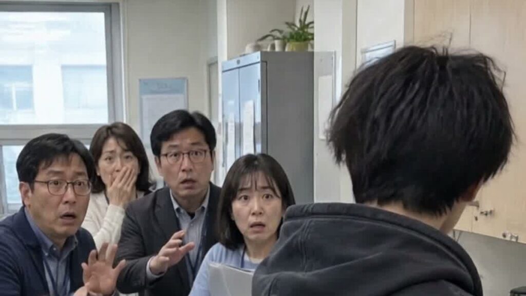교사 흉기 위협 교권침해 관련 AI 연출 이미지